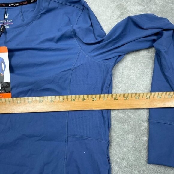Spyder Active Womens Blue Long Sleeve Top XXL 6703 - Picture 6 of 9
